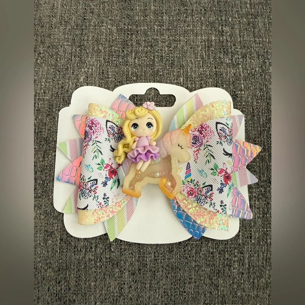 Hand Crafted Pastel Princess Doll Hair Bow